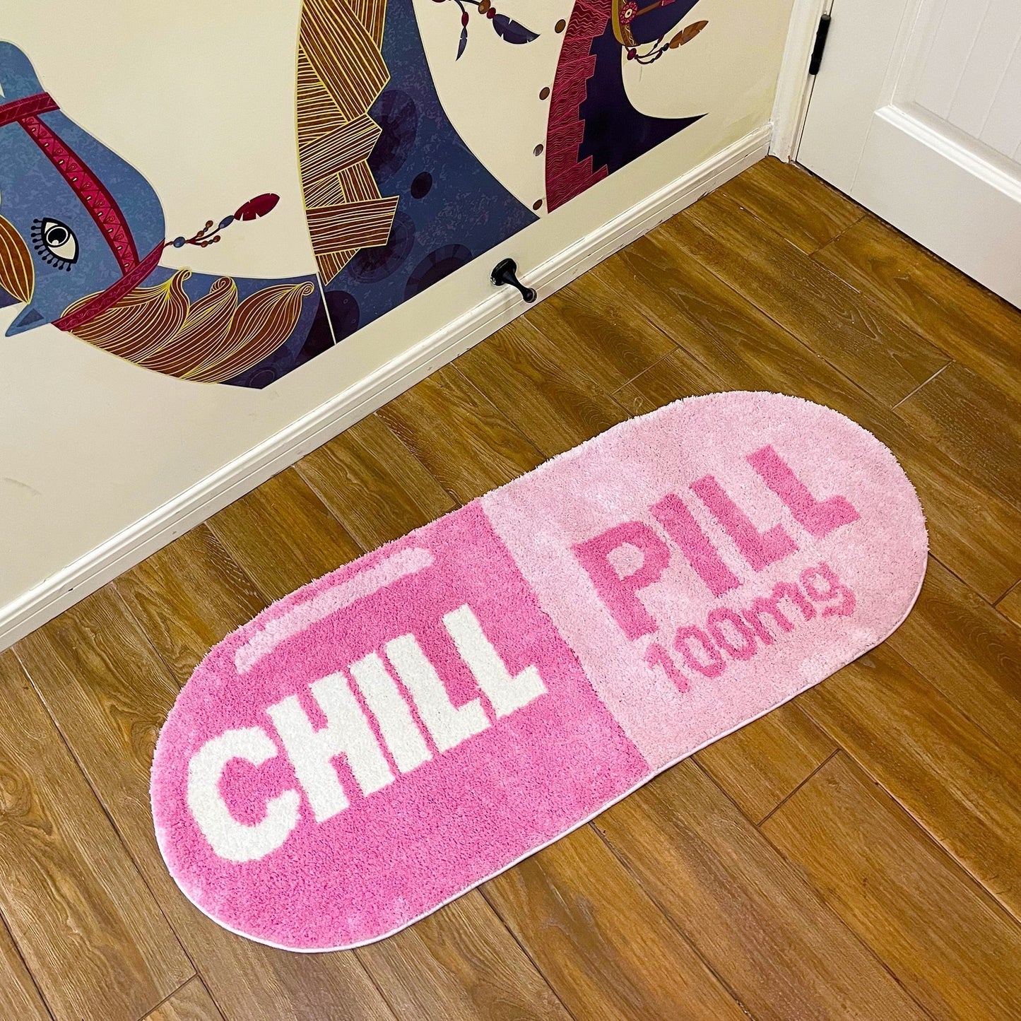 Chill Pill Oval Tufted Rug