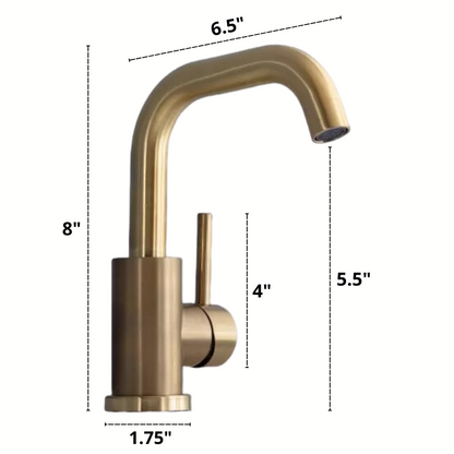 Miravique Brass Single Handle Bathroom Faucet