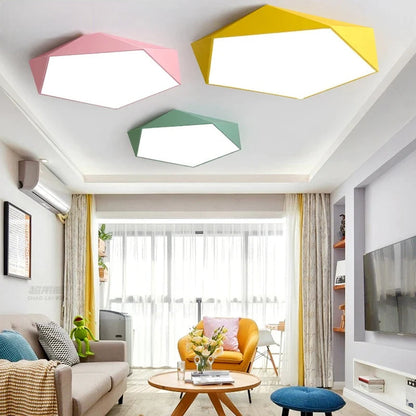 LuminaPolygon - Pentagonal ceiling light Macaron