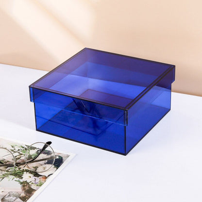 Colourful Acrylic Storage Organiser Box With Lid