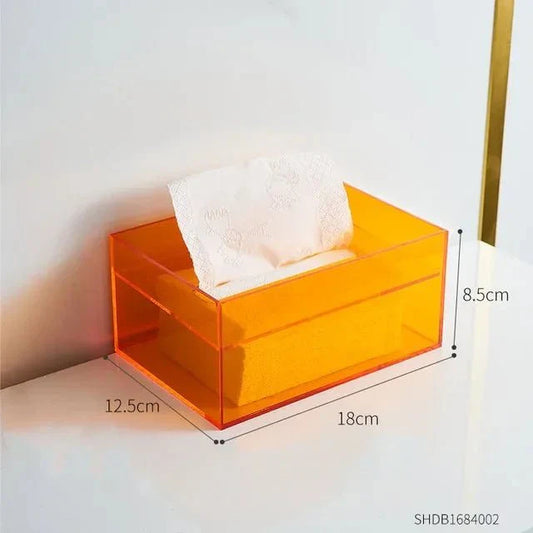 Colourful Acrylic Tissue Box Holder