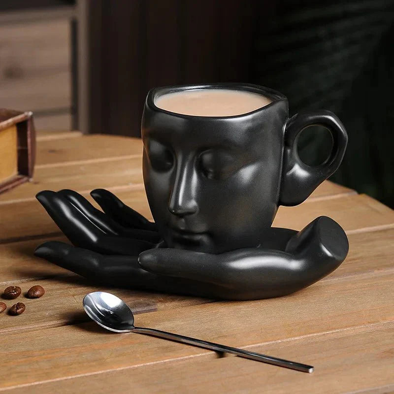 Minimal Face Shape Coffee Cup Set