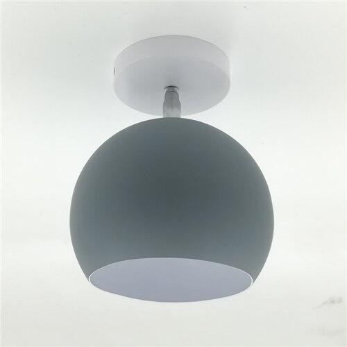 Creative Round Iron E27 Ceiling Light Nordic Modern Macaron LED Ceiling Lamp