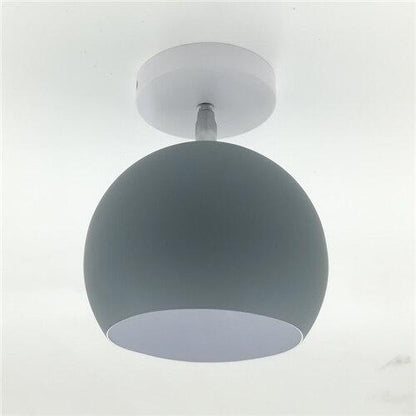 Creative Round Iron E27 Ceiling Light Nordic Modern Macaron LED Ceiling Lamp