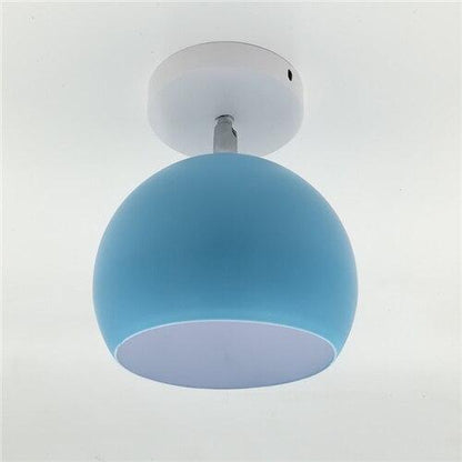 Creative Round Iron E27 Ceiling Light Nordic Modern Macaron LED Ceiling Lamp