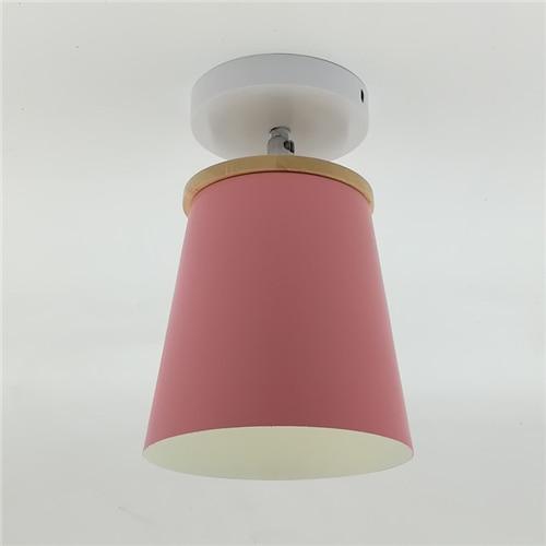 Creative Round Iron E27 Ceiling Light Nordic Modern Macaron LED Ceiling Lamp