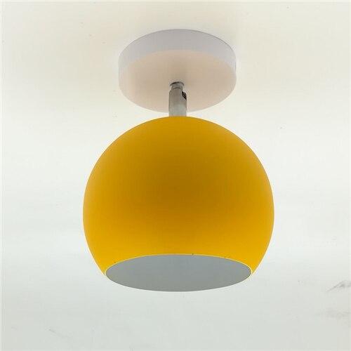 Creative Round Iron E27 Ceiling Light Nordic Modern Macaron LED Ceiling Lamp