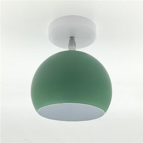 Creative Round Iron E27 Ceiling Light Nordic Modern Macaron LED Ceiling Lamp