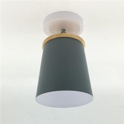 Creative Round Iron E27 Ceiling Light Nordic Modern Macaron LED Ceiling Lamp