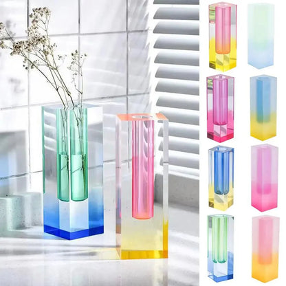 Crystal Effect Gradient Vase