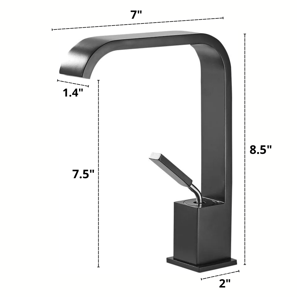 Miravique - Modern Curved Bathroom Faucet