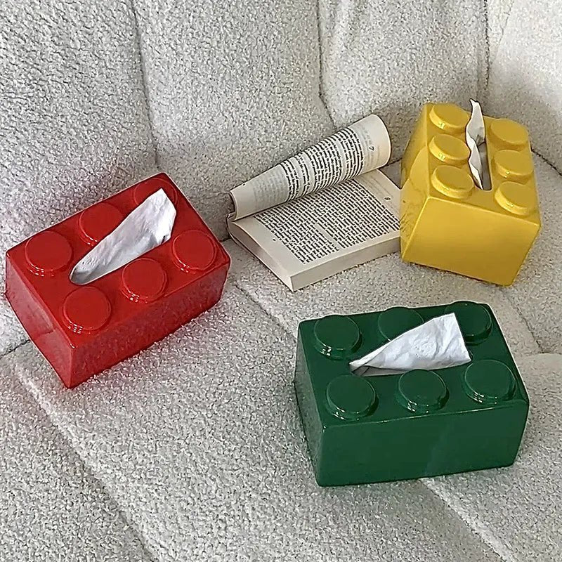 Cute Ceramic Building Blocks Tissue Box