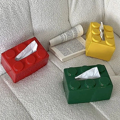 Cute Ceramic Building Blocks Tissue Box