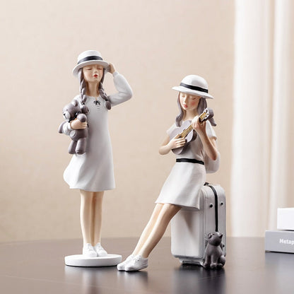 Summer Travel Girls Figurine