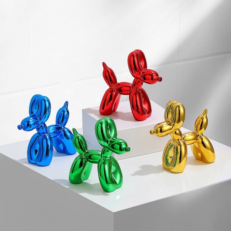 Metallic Balloon Dog Figurine