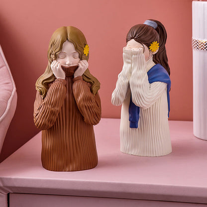 Modern Sweater Girl Figurines