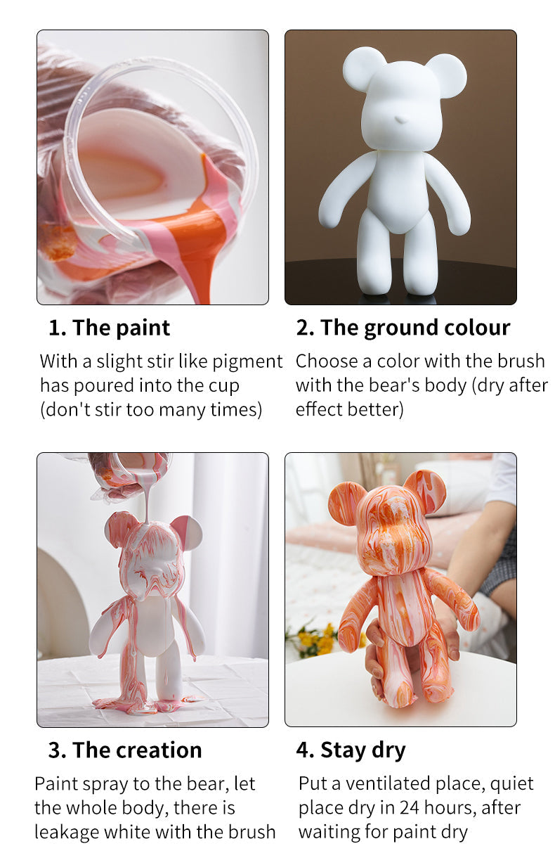 DIY Graffiti Bear Figurine