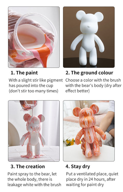 DIY Graffiti Bear Figurine