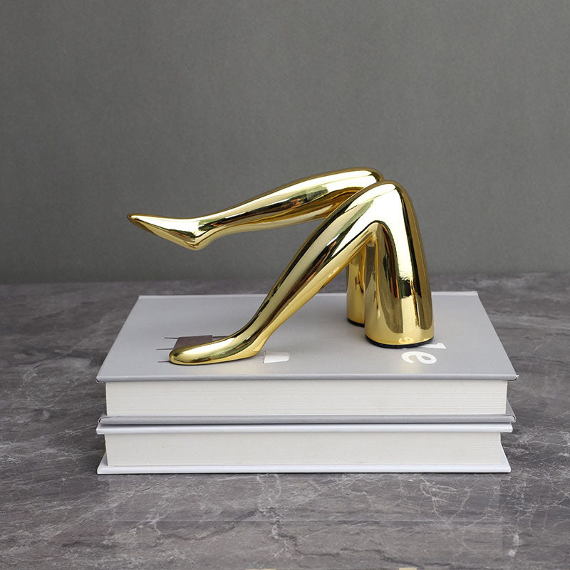 Golden Lip & Legs Art Statue