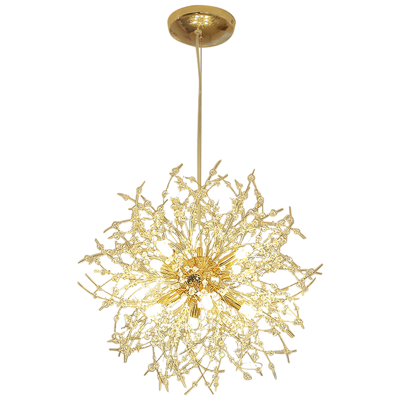 Luna Elegant LED Pendant Lights - White and Gold Metal for Living Room and Dining Room