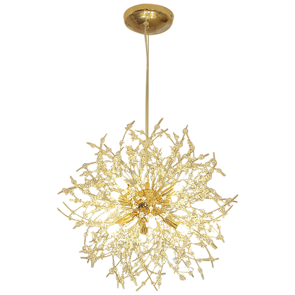 Luna Elegant LED Pendant Lights - White and Gold Metal for Living Room and Dining Room