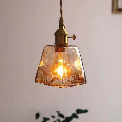 Levy Retro LED Hanging Lamps - Gold Metal and Glass for Bedroom, Living Room, Dining Room