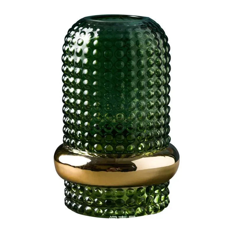 Dark Green Hydroponic Glass Vase