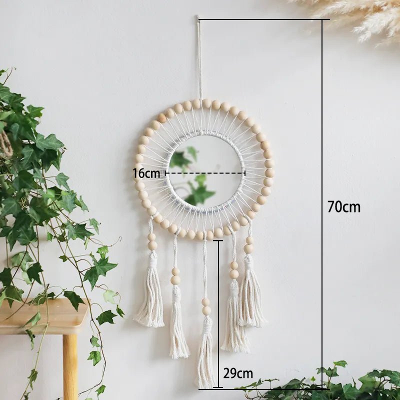 Decorative Boho Style Macrame Wall Mirror