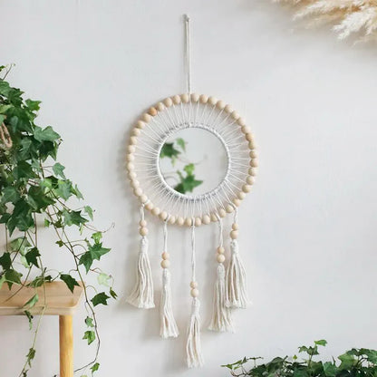 Decorative Boho Style Macrame Wall Mirror