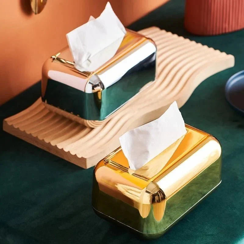 Decorative Golden Tissue Box Holder