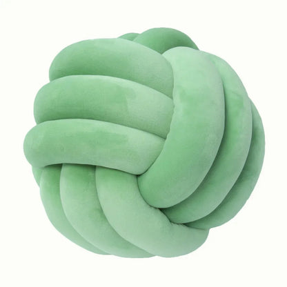 Decorative Knotted Suede Effect Ball Soft Cushion