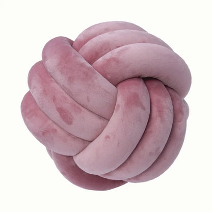 Decorative Knotted Suede Effect Ball Soft Cushion