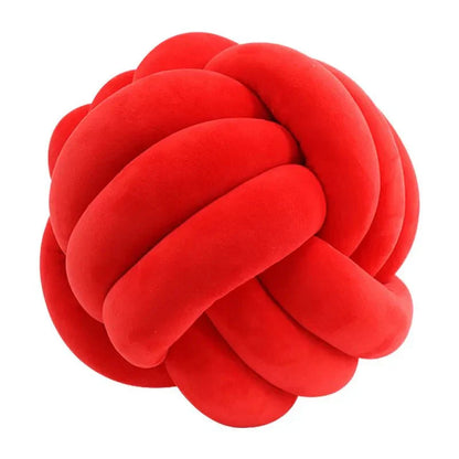 Decorative Knotted Suede Effect Ball Soft Cushion