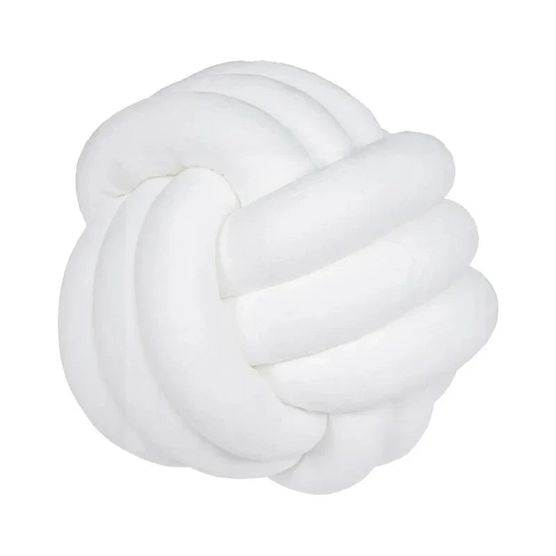 Decorative Knotted Suede Effect Ball Soft Cushion