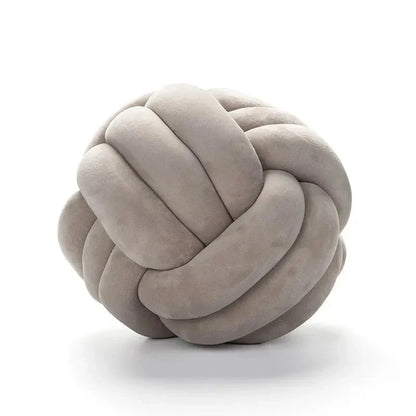 Decorative Knotted Suede Effect Ball Soft Cushion