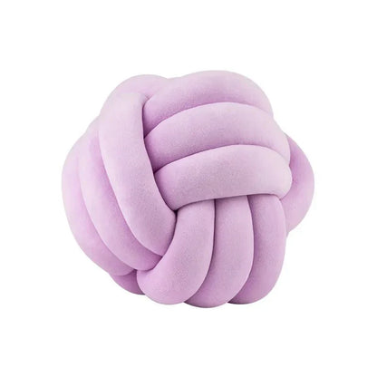 Decorative Knotted Suede Effect Ball Soft Cushion