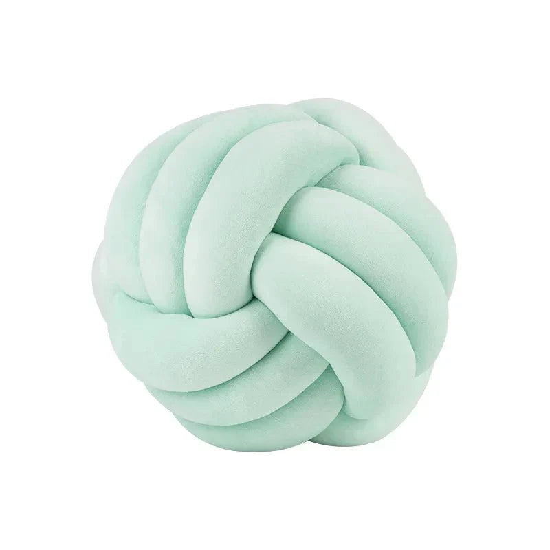 Decorative Knotted Suede Effect Ball Soft Cushion