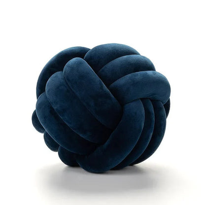 Decorative Knotted Suede Effect Ball Soft Cushion