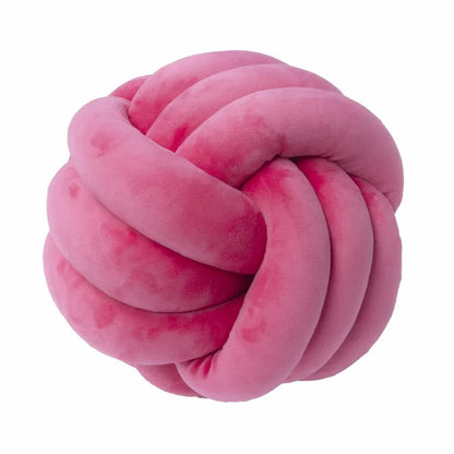 Decorative Knotted Suede Effect Ball Soft Cushion