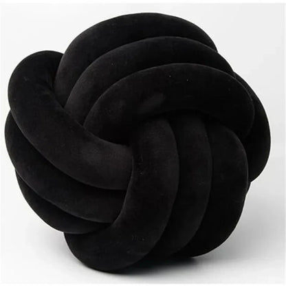 Decorative Knotted Suede Effect Ball Soft Cushion