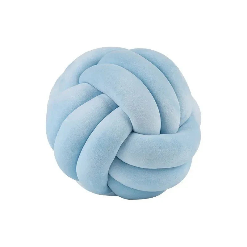 Decorative Knotted Suede Effect Ball Soft Cushion