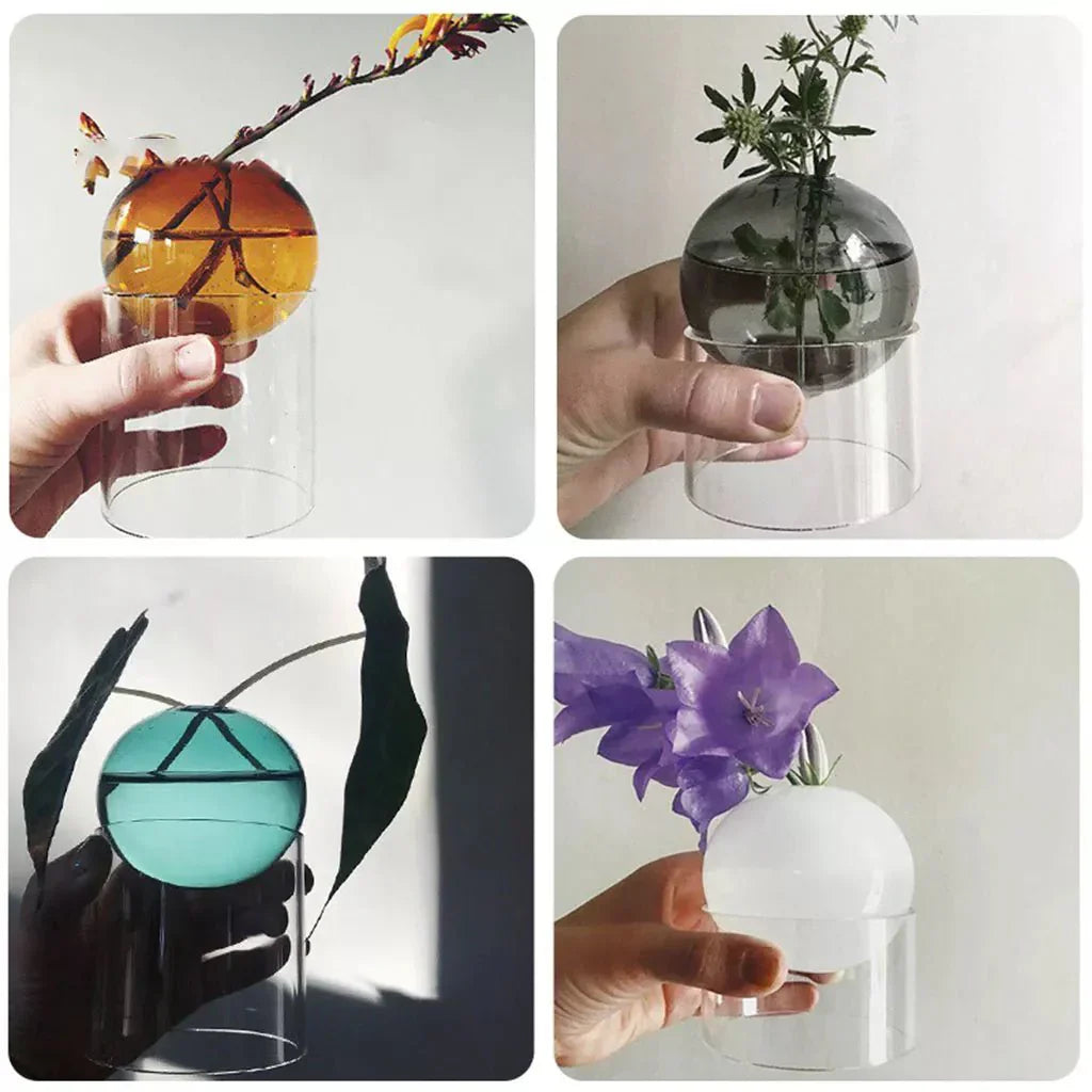 Decorative Round Modern Glass Vase