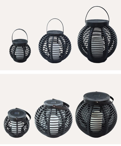 Rattan Teardrop Outdoor Light (Solar)