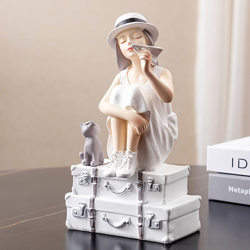 Summer Travel Girls Figurine