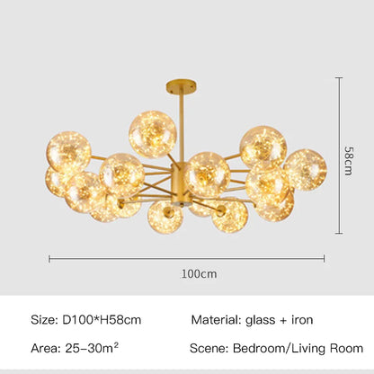 NobleLuminance - Glass Ball Chandelier