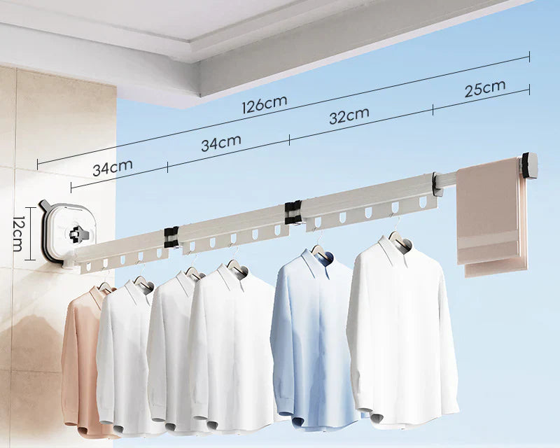 Retractable Clothes Drying Rack in Aluminium