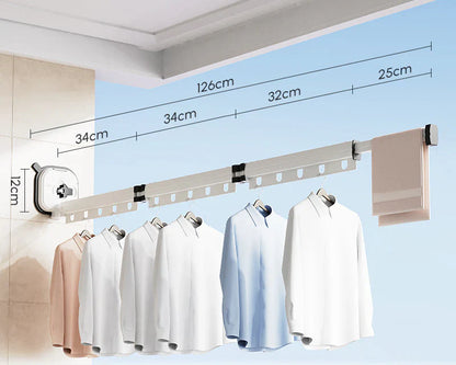 Retractable Clothes Drying Rack in Aluminium