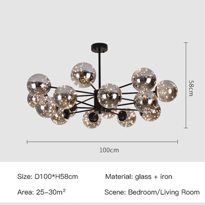 NobleLuminance - Glass Ball Chandelier