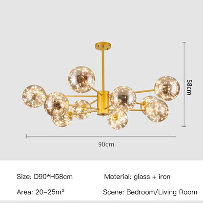 NobleLuminance - Glass Ball Chandelier