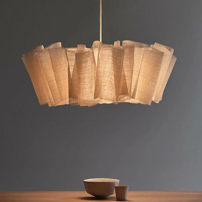 Hazel Linen Pleated Ceiling Light lamp